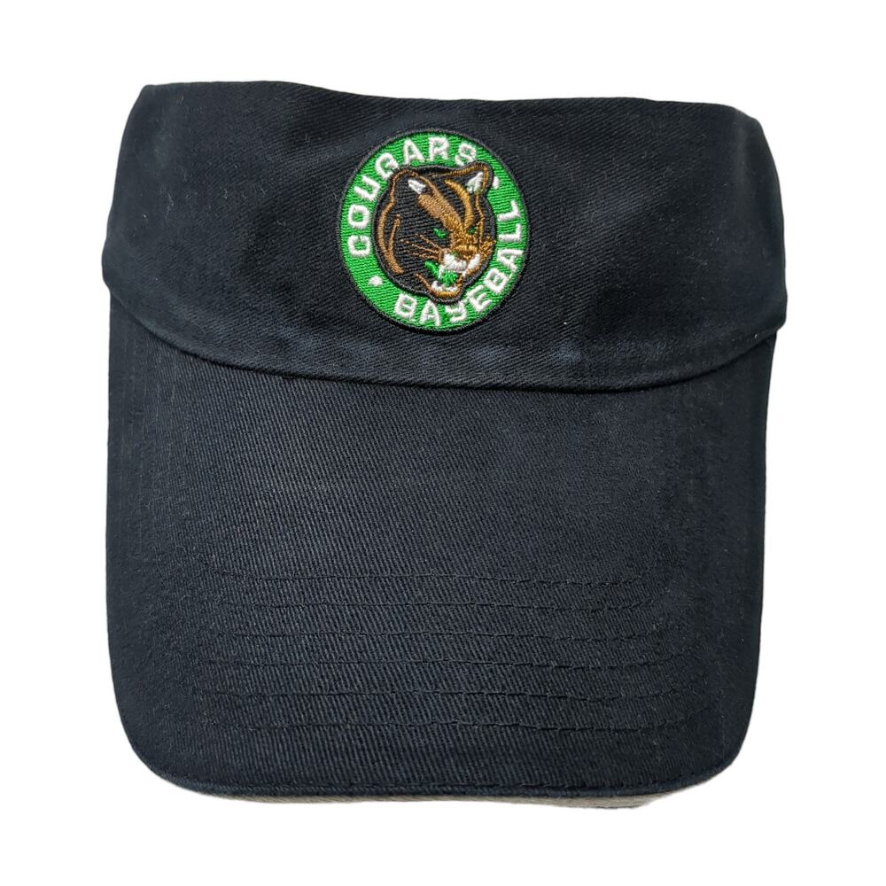 Cougars Baseball Strapback Sun Visor Cap Black One Size Promotional Adventures